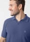 Preview: Poloshirt "Edelweiß Strick" - blaugrau